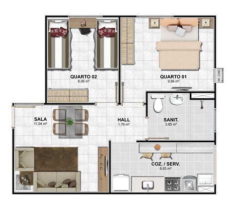 Planta Tipo 2 Planos De Casas Casas Departamentos