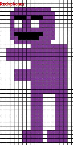 Purple Guy Pixel Art Grid By Redxphones On Deviantart