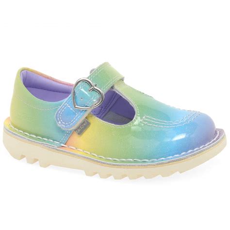 Kickers T Bar Rainbow Girls Infant Shoes Charles Clinkard