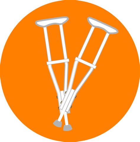 Orangewooden Crutch Clip Art At Vector Clip Art Online
