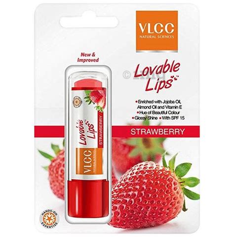 Vlcc Lovable Lips Lip Balm Strawberry Buy Packet Of Gm Balm At