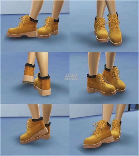 Malehiking Boots하이킹 부츠남자 신발 Sims4 Marigold Sims 4 Cc Shoes