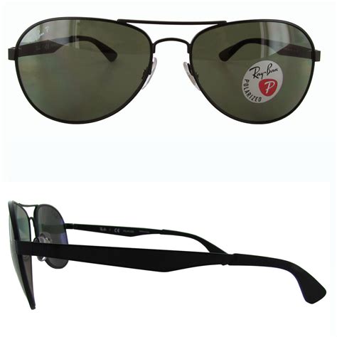 ray ban mens rb3549 polarized aviator sunglasses black green classic g 15 ebay