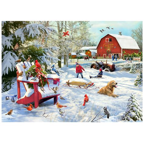 Vermont Christmas Co The Farm At Christmas Puzzle 1000pcs Puzzles Canada