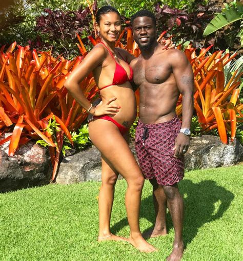 Kevin Hart S Wife Eniko Shows Off Baby Bump In Tiny Red Bikini On Tropical Vacation