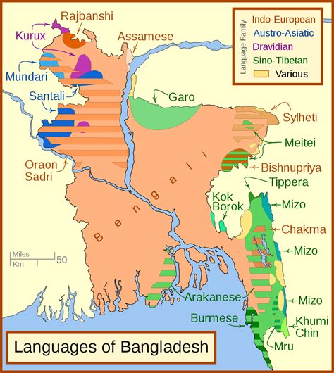 Maps Of Bangladesh Languages Used In Bangladesh
