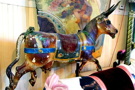 Carousel Cow With Brass Horns In Original Paint By Gustav Bayol At