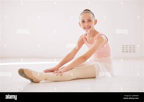 Wellness Fitness And Ballet Girl Learning Workout And Training In