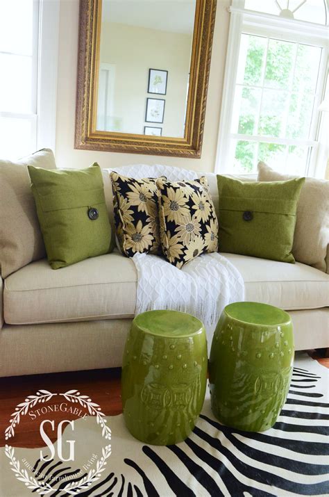 Limit patterned fabrics to one set of pillows per sofa. 5 NO FAIL TIPS FOR ARRANGING PILLOWS - StoneGable
