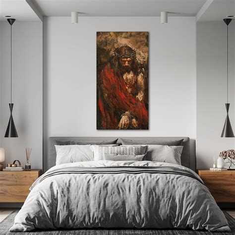 Fchen Art Abstract Jesus Painting Canvas Wall Art Jesus Retro Vintage