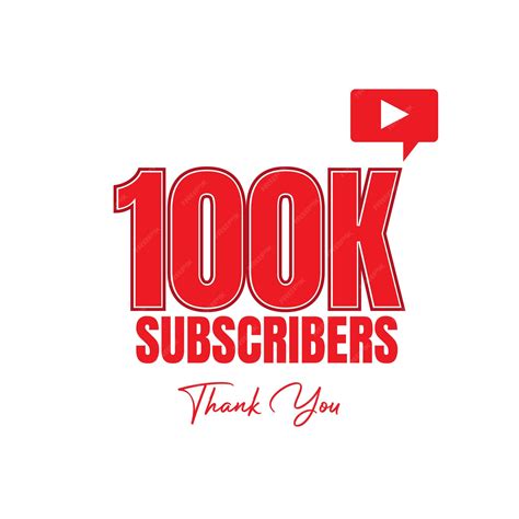 Premium Vector 100k Subscribers Thank You Vector Banner Template