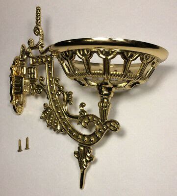 New Cast Brass Wall Bracket For Oil Lamps Early American Victorian Style Ebay