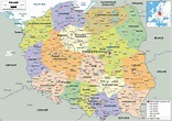 Map of Poland and surrounding countries - Printable map of Poland ...
