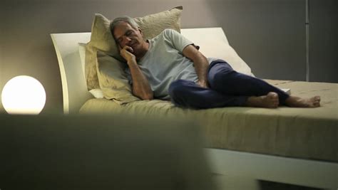Worried Senior Man Waking Up Full Hd Photo Jpeg Stock Footage Video