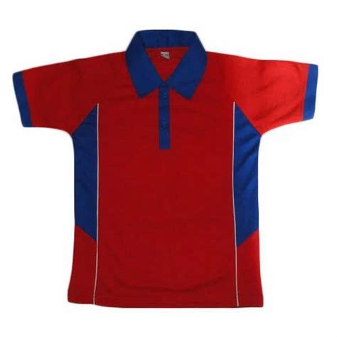 Polyester Collar Kids Red School Uniform T Shirt At Rs 200piece In