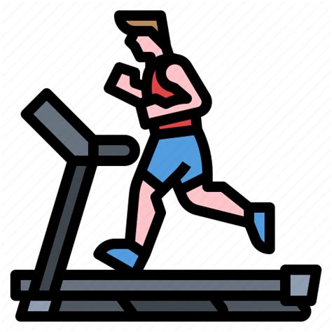 Fitness Gym Healthy Treadmill Wellness Icon