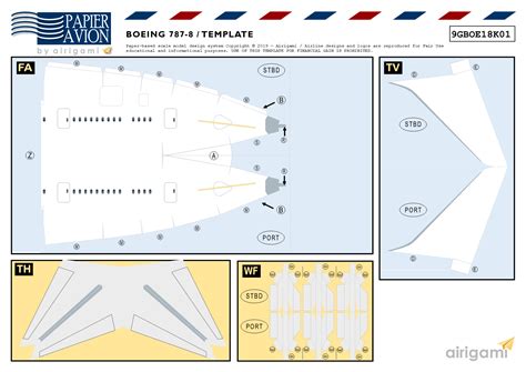 Template Boeing 787 Papercraft