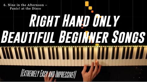 Top 10 One Hand Beginner Piano Pieces Beautiful Youtube