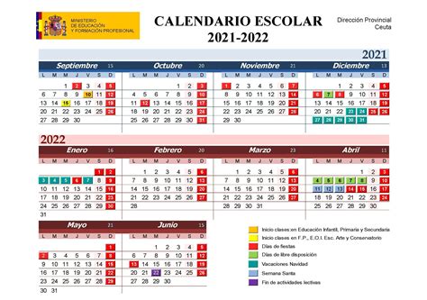 Ceuta Publicado El Calendario Escolar Para El Curso 2021 2022