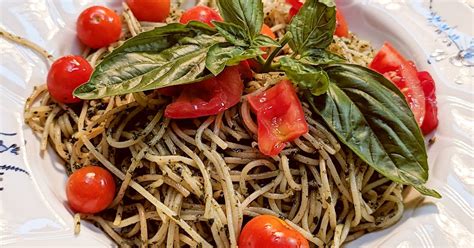 Big Dudes Eclectic Ramblings Pasta Al Pomodoro Crudo With Pesto