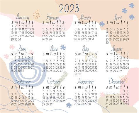 2023 Calendar Templates And Images 2023 Minimalist Printable Gambaran