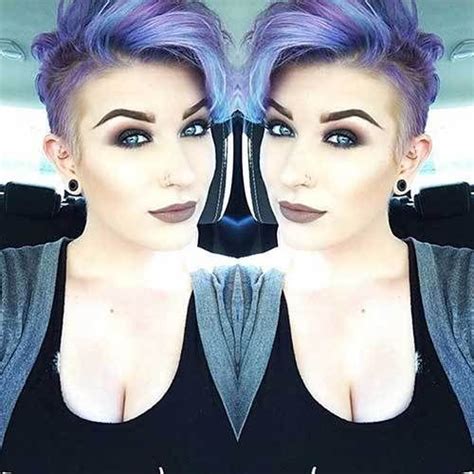 14 More Super Asymmetric Haircuts 14 Purple Pixie Style