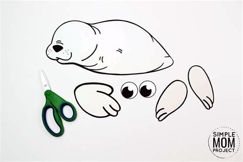 Free Printable Harp Seal Craft For Kids Simple Mom Project
