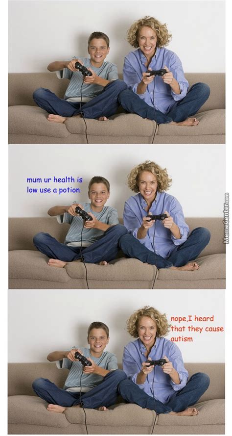 Mom And Son Play Video Games Captioned Stock Photos Know Your Meme
