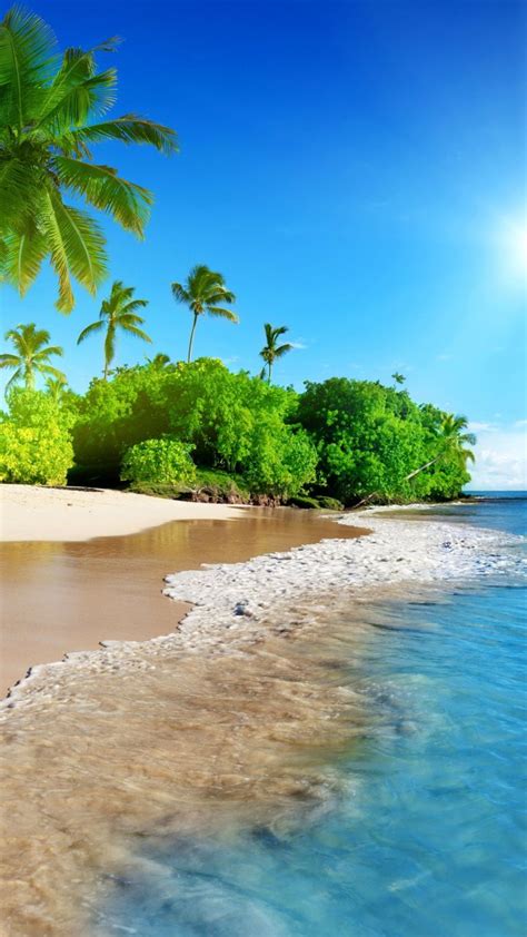 Tropical Beach Sea Calm Sunny Day Holiday 720x1280 Wallpaper