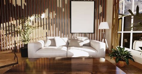 Premium Photo Japanese Living Room With White Wall