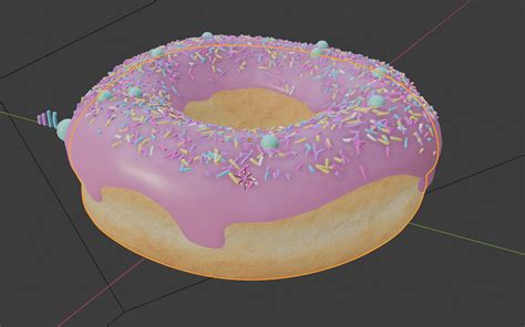 Modeling Donut Mesh Is Clipping Through The Icing In Render Blender