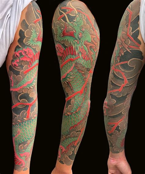 Dragons Japanese Sleeve Tattoo Slave To The Needle