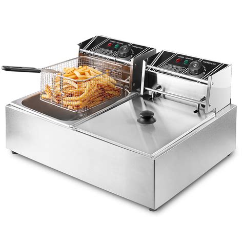 Walmart.com has been visited by 1m+ users in the past month Deep Fryer with Basket - Dual Tank 5000W 12 Liter ...