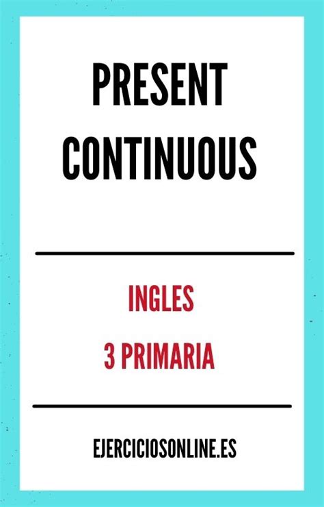 Present Continuous Ficha Interactiva Frases De Educacion Ejercicios Riset