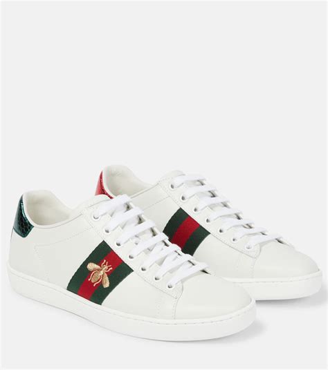 Ace Leather Sneakers In White Gucci Mytheresa