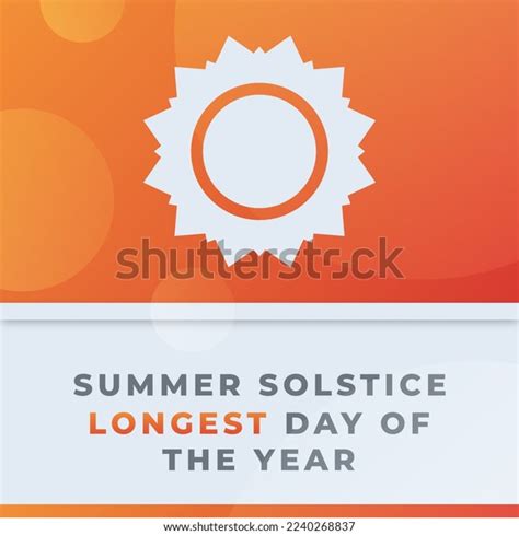 Summer Solstice Longest Day Year Celebration Stock Vector Royalty Free 2240268837 Shutterstock