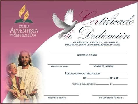 Certificado De Presentacion De Niños Cristianos Gratis Imagui