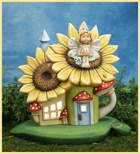 Sunflower Palace Fairy House 9 X 9 Ceramic Bisque Etsy