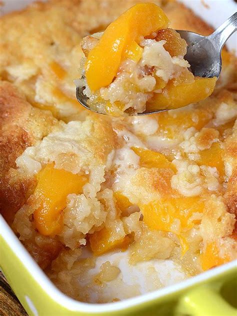 Peach Cobbler Recipe With Canned Peaches Easy Peach Cobbler Little