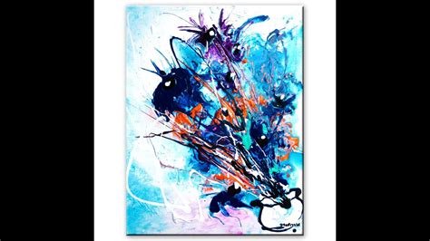 Summer landscape with the forest. Stunning abstract painting of flowers step by step art ...