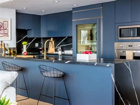 dapur menarik  warna biru tua thegorbalsla