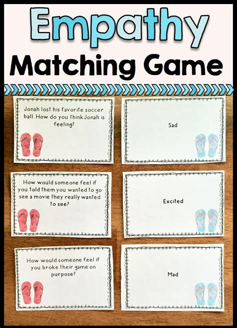 Includes 2 Sets Of 32 Cards To Help Students Match Empathy Scenarios To