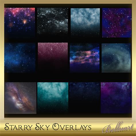 12 Starry Sky Overlays Fondo Brillante Brilla Espacio Con Etsy