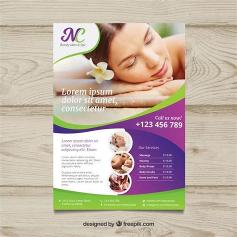 Poster For A Spa Center With A Photo Spa Center Massage Spa