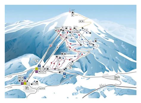 Large Detailed Piste Map Of Patscherkofel Innsbruck Ski Resort 2017