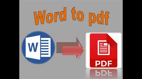 How To Convert Word To Pdf Youtube