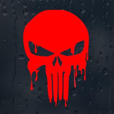 10115cm Bloody Punisher Skull Personalized Vinyl Car Stickers