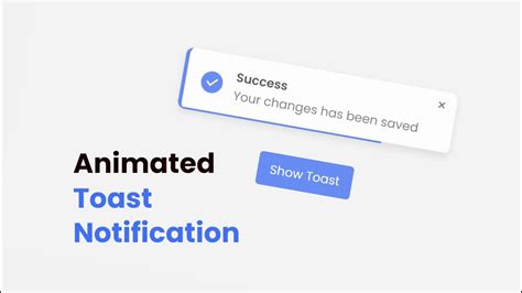 Animated Toast Notification With Progress Bar In Html Css And Javascript