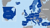 See map of which countries are NATO members