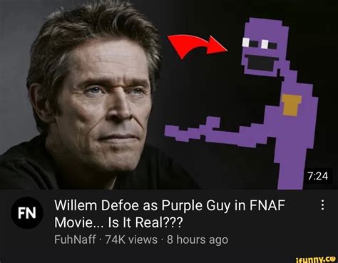 Willem Defoe As Purple Guy In Fnaf Movie Is It Real Fuhnaff Views
